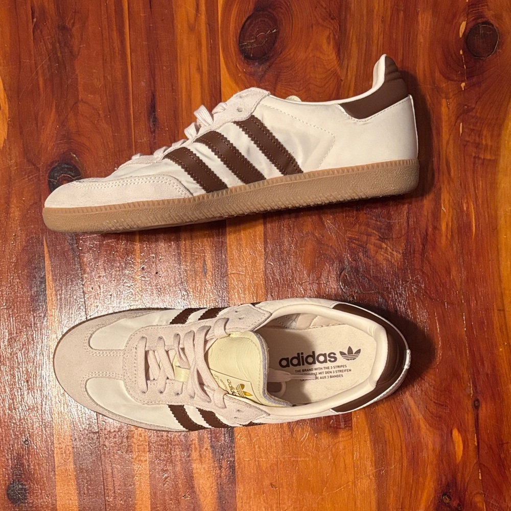adidas Samba OG Cream and Brown Sneakers
